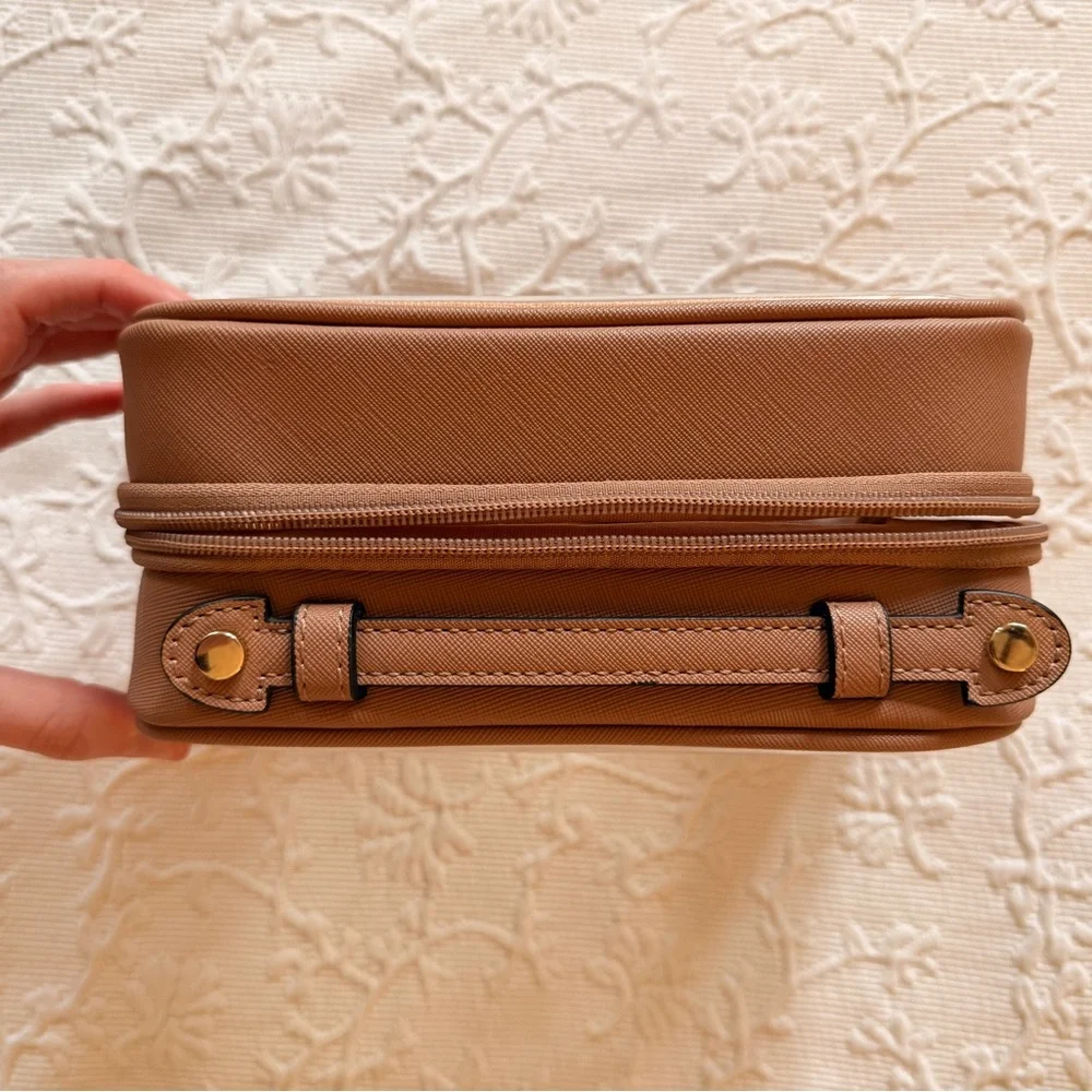 Calpak Small Clear Cosmetics Case in Caramel - Picture 9 of 16